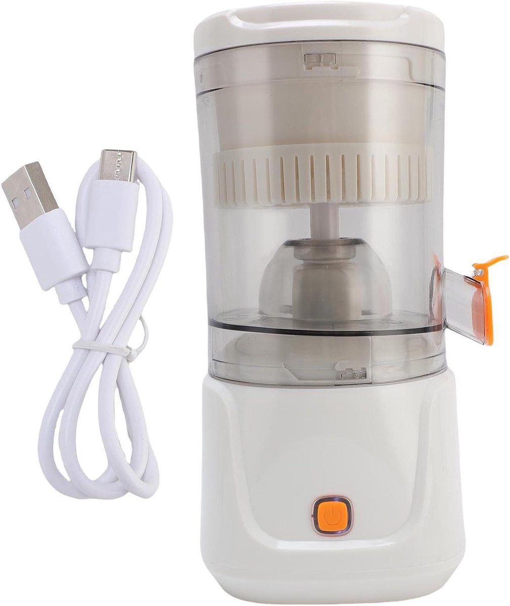 Elektrische Citruspers - Sap Maker - Vers sap maken - Draadloos en oplaadbaar - 25 cm diep - Wit