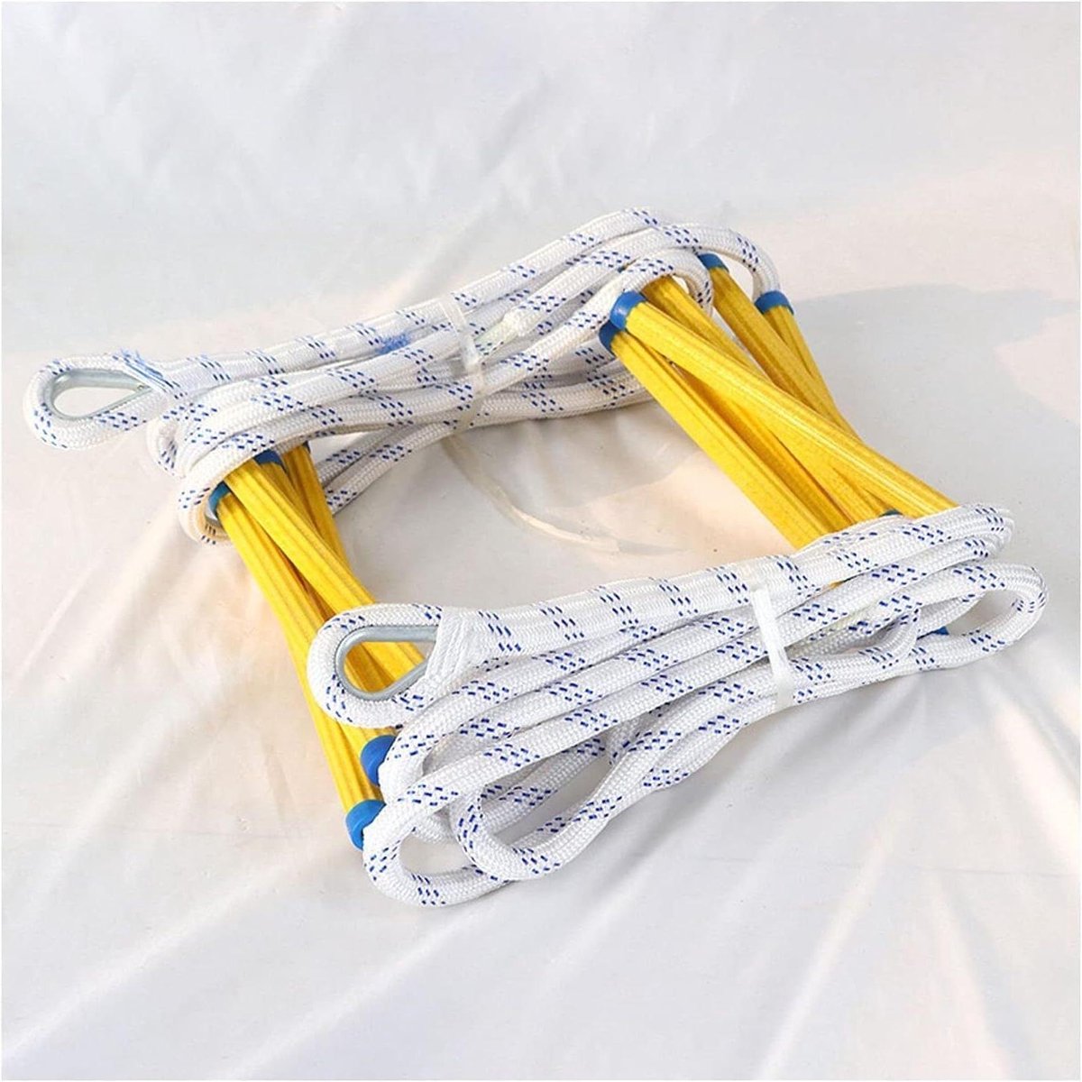 Zachte Klimladder - Touwladder Haken - Buiten Klimmen - Snelle Inzet - 18 Meter - Zwart