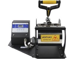 Hittepers Machine - Transfer Pers - Mokken Bedrukken - Gelijkmatige Verwarming - 31.5 cm - Zwart