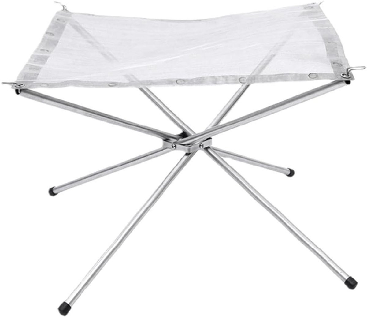 Draagbare Vuurplaats - Opvouwbaar Kampvuur - Outdoor Avonturen - Snelle Montage - 56 x 56 cm - Zilver