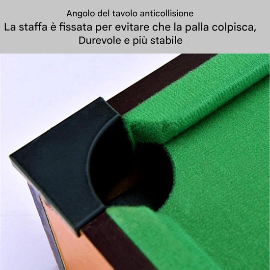 Miniatuur Biljarttafel - Compact Spel - Familie Plezier - Direct Speelklaar - 36 cm - Groen — afbeelding 3