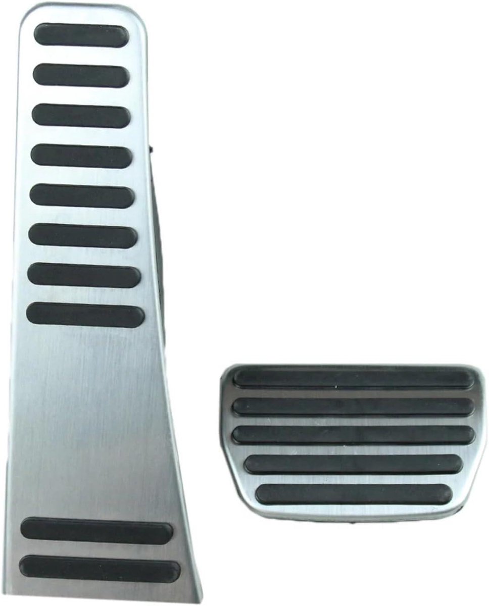 Pedaalbekleding set - Auto pedalen - Veiliger rijden - Antislip oppervlak - 2 stuks - Zilver