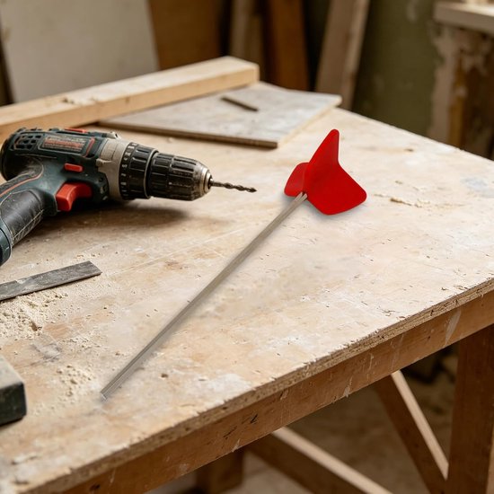 Boor Mixer Paddle - Mengbevestiging Roeropzet - Moeiteloos Mengen - Niet-klevend Siliconen - 145 x 28 mm - Rood — afbeelding 4