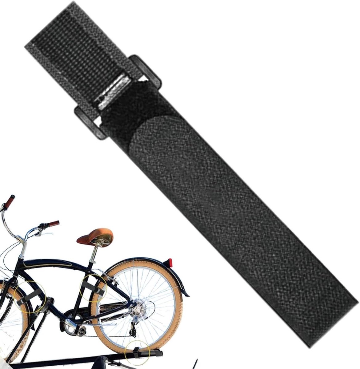 Fietswielbanden - Spanbanden - Veilig transport - Antislip geltechnologie - 66x2.5 cm - Zwart
