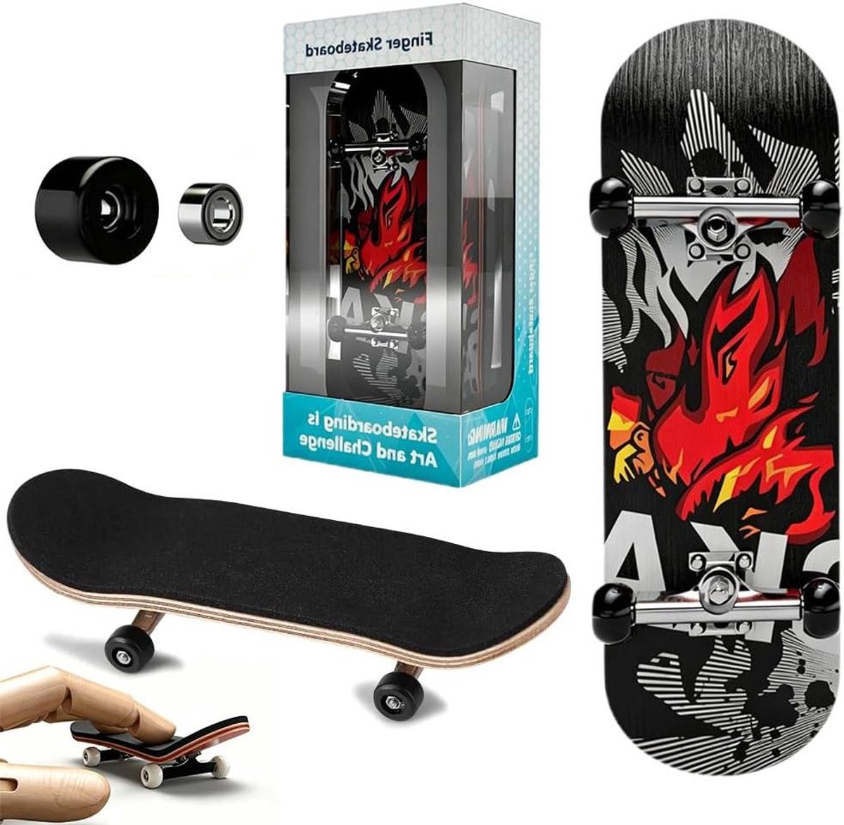 Vingerskateboards Mini skateboards Feestdecoratie Soepele wielen 9.9 cm