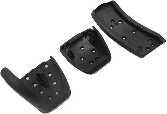 Pedaalhoezen Auto - Antislip Pedalen - Auto Interieur - Roestvrij Staal Rubber - 3 Stuks - Zwart — afbeelding 2
