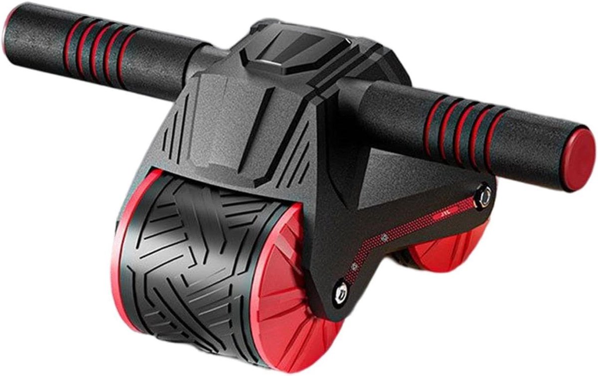 Buikspierroller - Core trainer - Buikspieren trainen - Automatische rebound - 24 cm breed - Rood