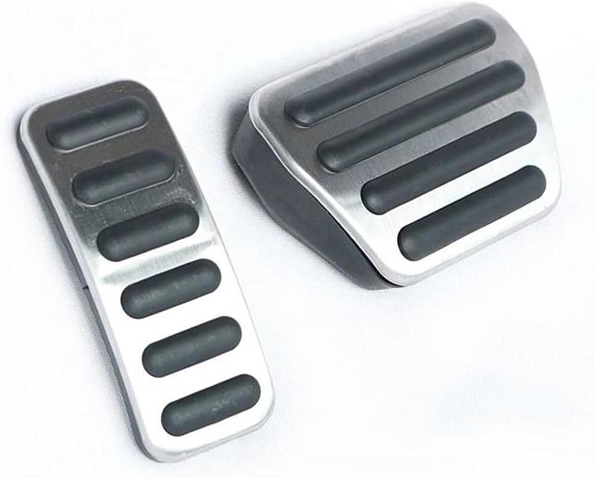 Auto Pedaalhoezen - Gas Rem - Verbeterde Grip - Antislip Oppervlak - Set van 2 - Zilver