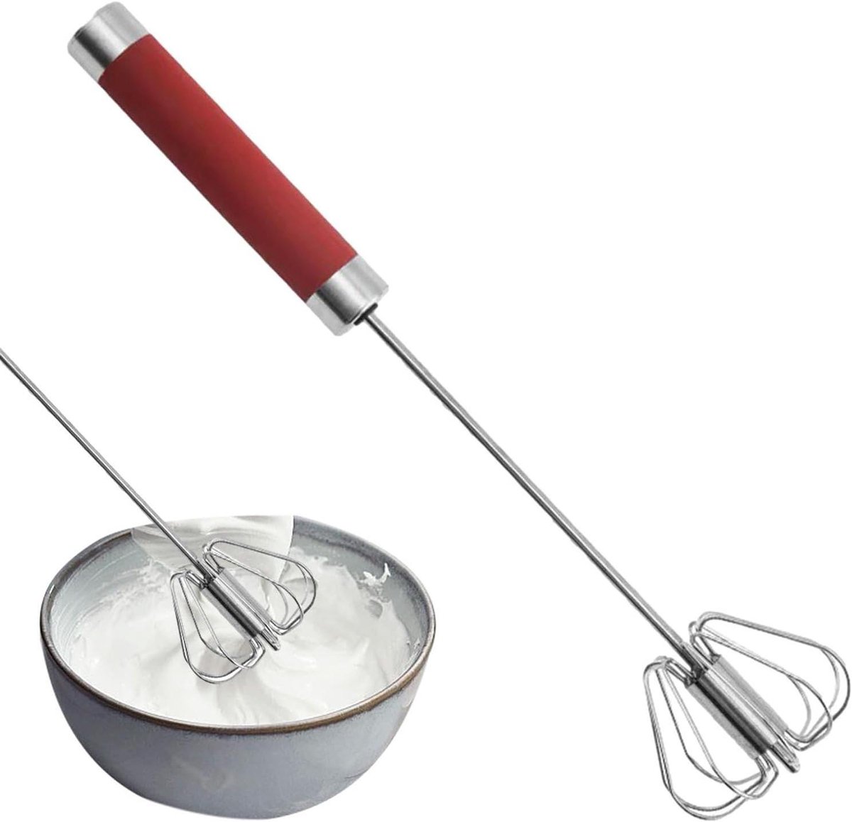 Push Garde - Handmixer Roerder - Beslag Maken - Semi-automatisch - 30 cm - Rood