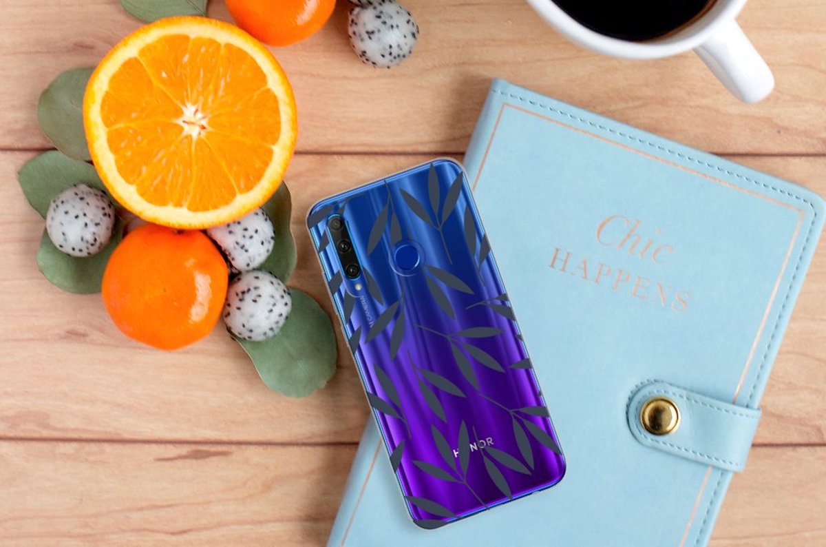 Honor 20 Lite TPU Case Leaves Blue