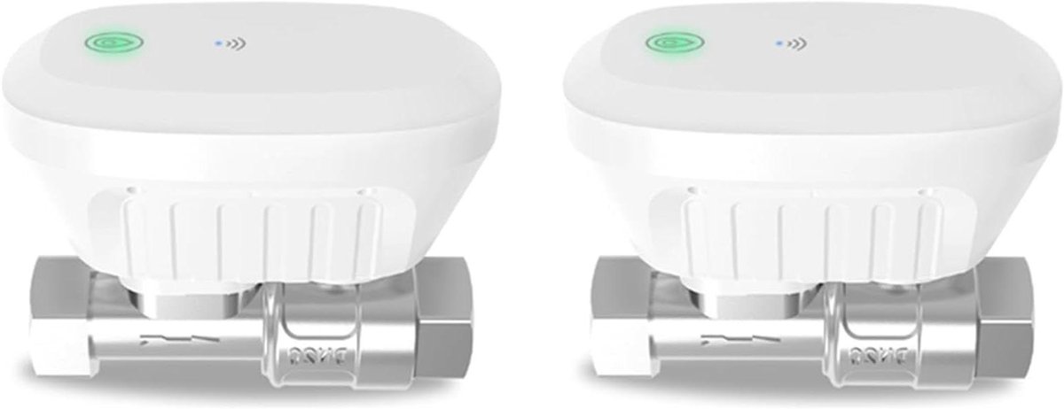 Slimme Waterklep - Watermeter Controller - Watermanagement Thuis - App Bediening - 2 Stuks - Grijs