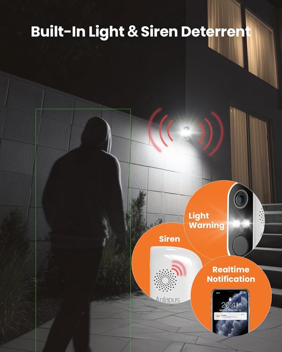 Beveiligingscamera Set - Binnen Buiten Camera - Huis Beveiligen - AI Detectie Personen Voertuigen - 2 Pack - Wit — afbeelding 5