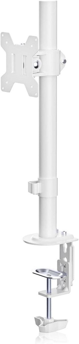 Monitorhouder - Scherm standaard - Ergonomisch werken - In hoogte verstelbaar - 13-27 inch - Wit