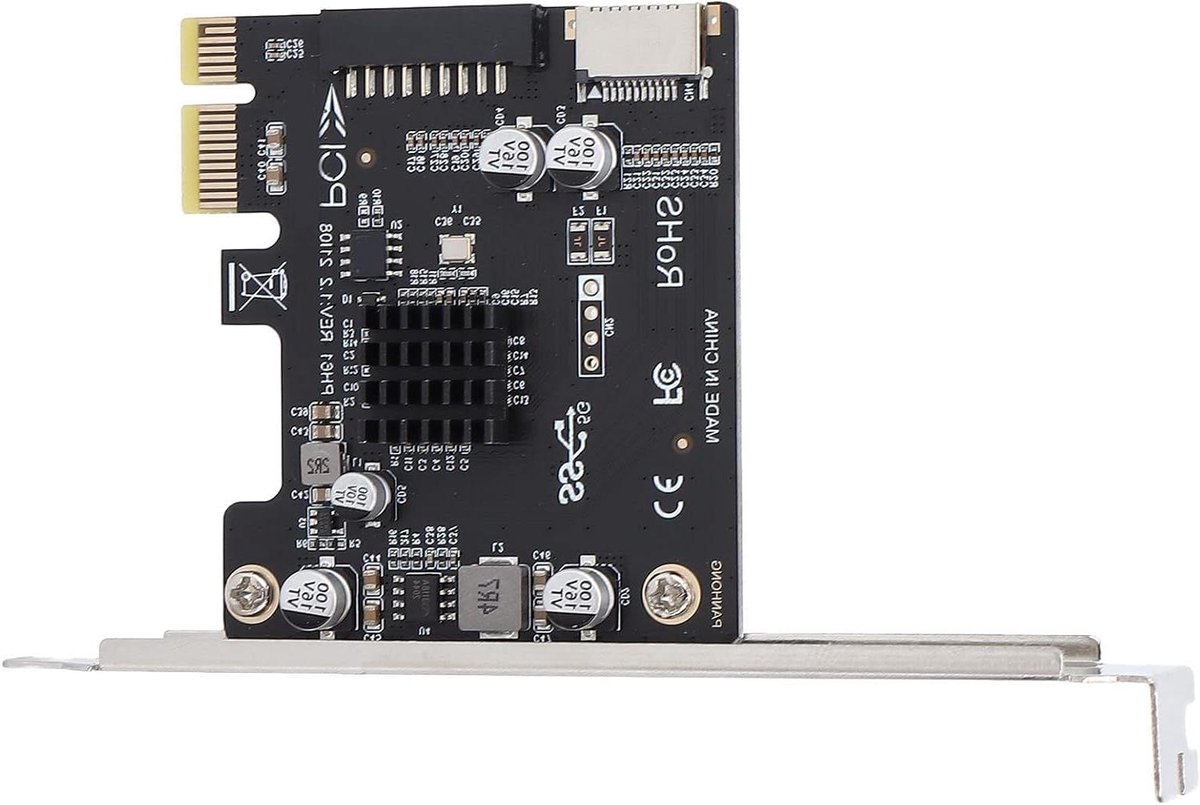 PCIE Naar USB Adapter - Uitbreidingskaart - Opslag Uitbreiden - Hoge Snelheid - 1x Slot - Groen