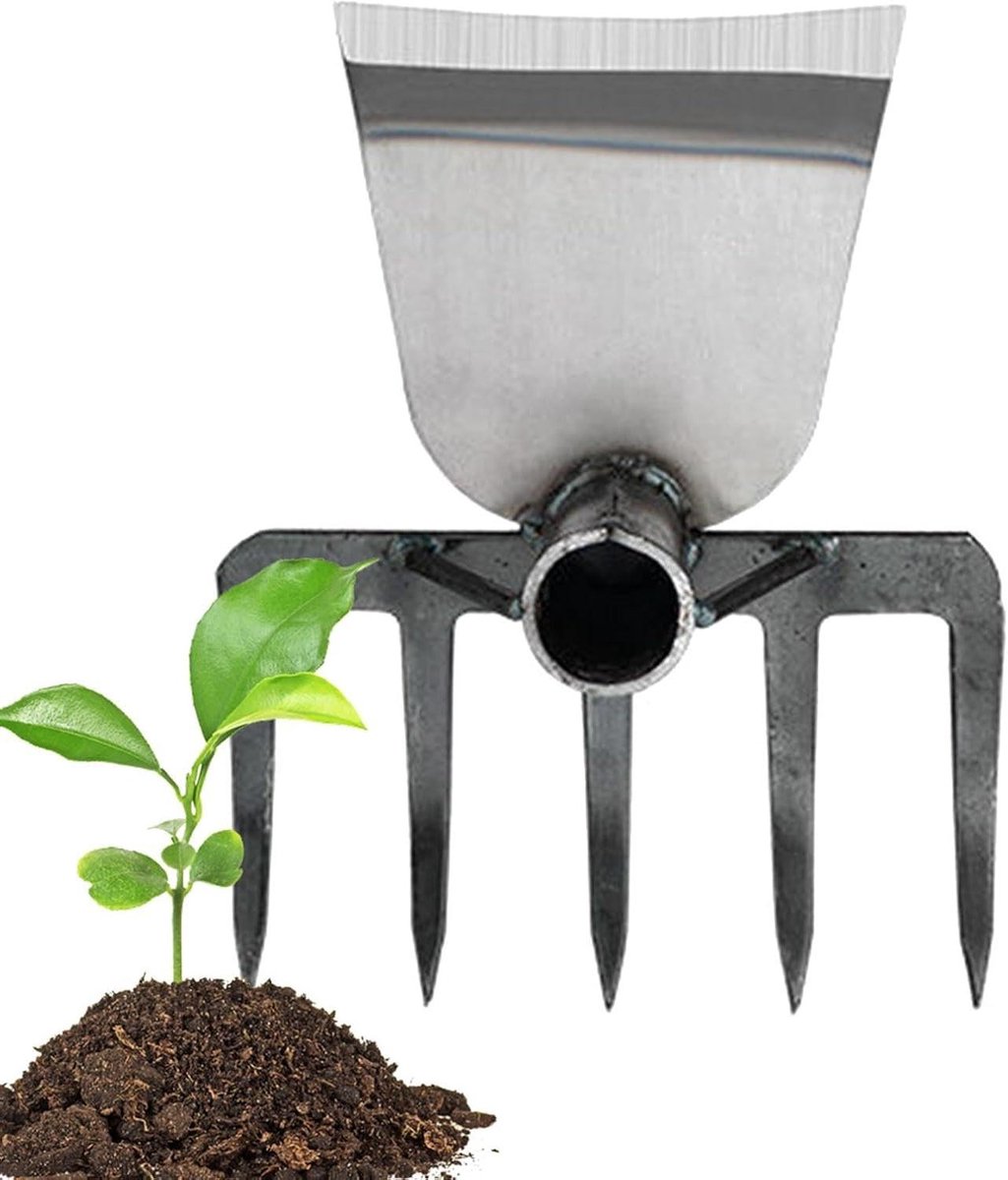 Tuinhak - Onkruidtrekker - Tuinonderhoud - Robuuste stalen constructie - 5 tanden - Metaal