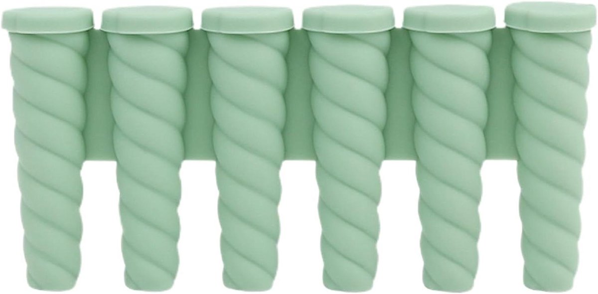 Ijsvorm - Pop maker - Zelf ijs maken - 6-gaats mal - 15 x 7.2 cm - Groen