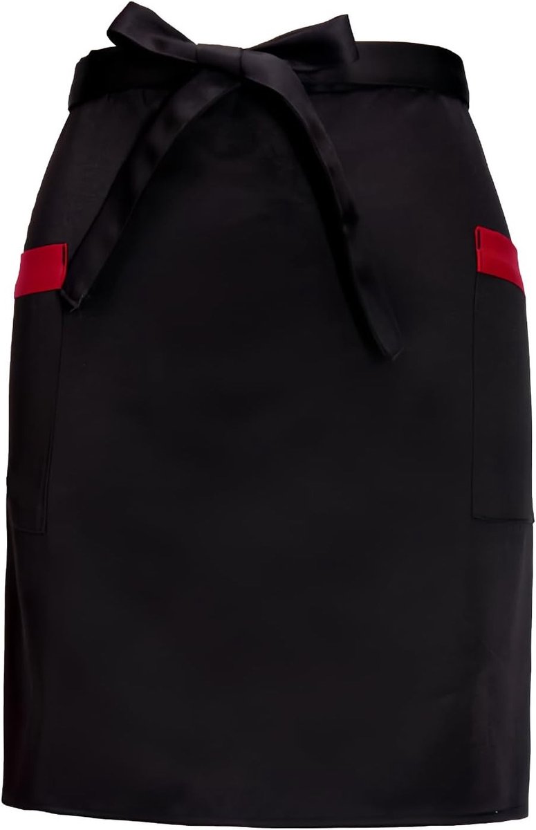 Korte Taille Schort met 2 Zakken, Verstelbaar Schort voor Koks en Serveerders, Ideaal voor Restaurant, Café en Tuinieren