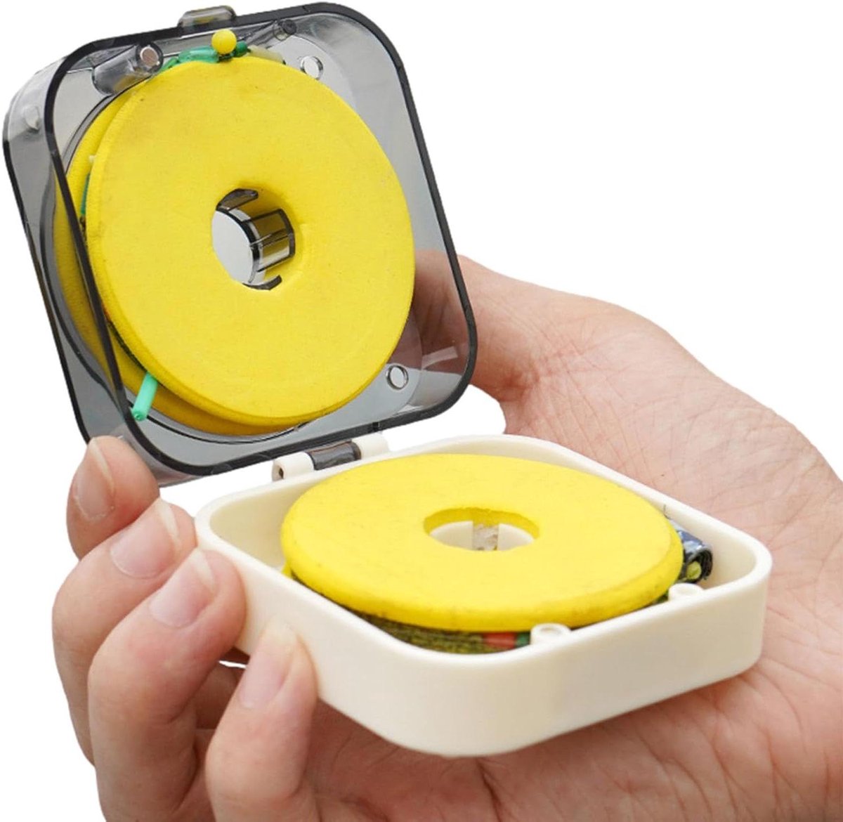 Opbergdoos Vislijnen - Lijn Organizer - Vissen Opbergen - Magnetisch Sluiting - 7.2 cm - Zwart