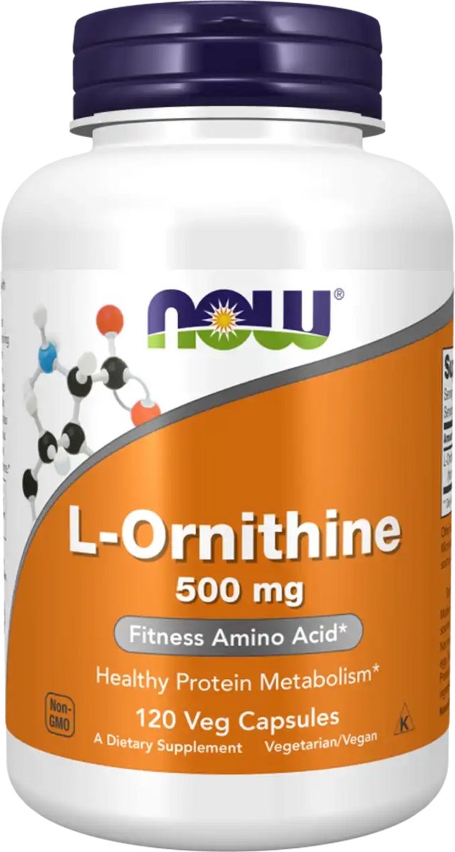 Now Foods L-Ornithine 500mg (120) Standard - Aminozuren - Aminozuur-Mix