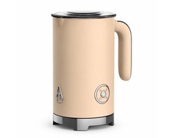 Motivai Melkopschuimer – Elektrische Milk Frother 300 ml Retro – BPA-vrij & PFAS-vrij – Voor Warm & Koud Melkschuim – Cappuccino & Latte – Matte Beige
