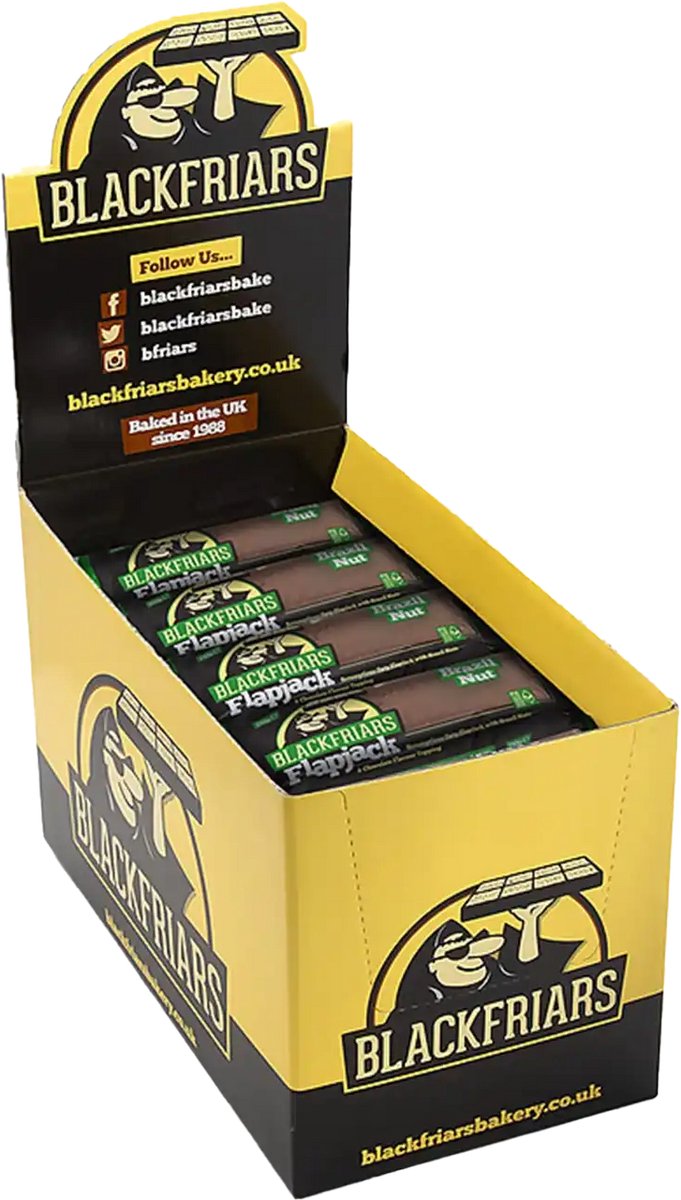 Blackfriars Flapjacks (25x110g) Brazil Nut - Repen - Energie repen — afbeelding 5