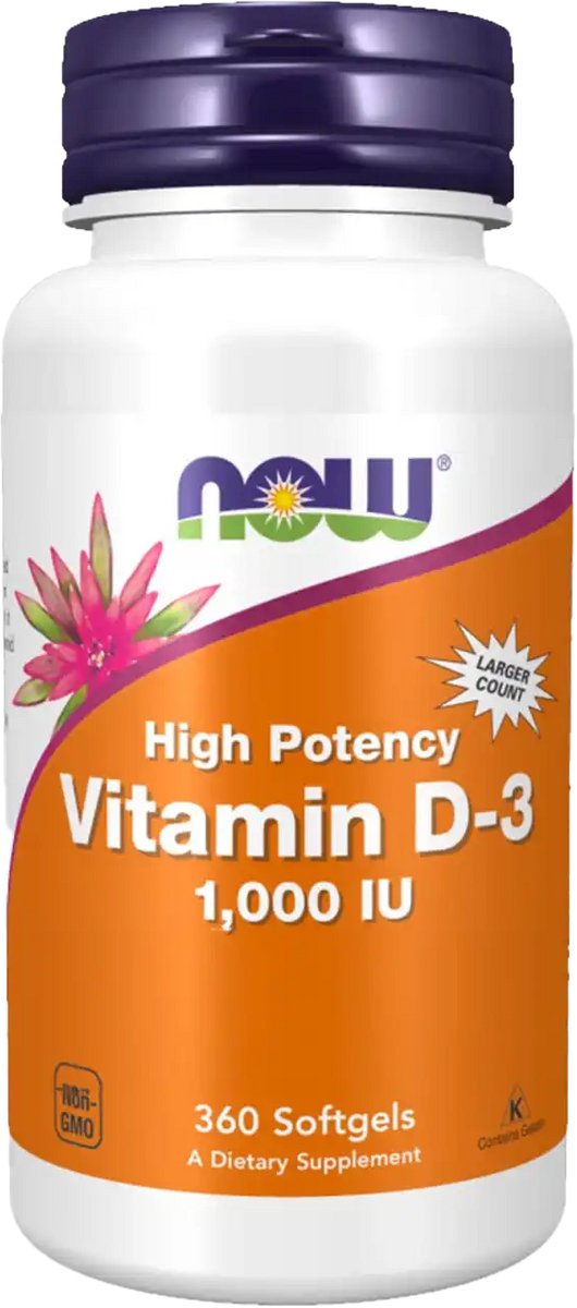 Now Foods - Vitamine D3 1000IE - 360 Softgels