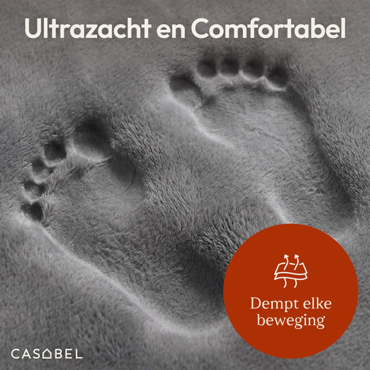 CASABEL Baby Speelmat van Grijs Fluweel 120×120 cm, Dik en Zacht, Schuim, Antislip Onderkant thumbnail 8