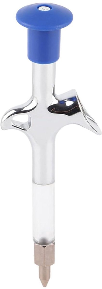 Fiets vetspuit - Vet injector - Onderhoud fiets - Ergonomische handgreep - 09 mm sproeier - Zilver