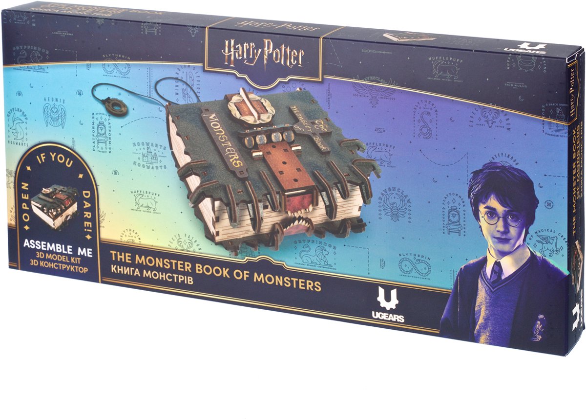 UGEARS 3D Modelbouw - The Monster Book Of Monsters™ - Harry Potter™ - Mechanisch Bouwpakket Hout - Educatief Speelgoed — afbeelding 18