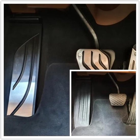 Pedaalhoezen Auto - Voetsteun Bescherming - Veiliger Rijden - Antislip Ontwerp - Links Gestuurd - Zilver — afbeelding 3