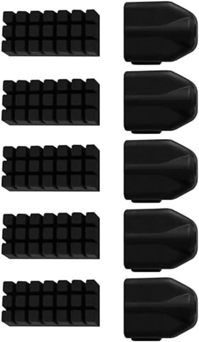 Mondstuk Sets - Reinigingsborstels - 3D Printen Onderhoud - Hittebestendig Silicone - 5 Stuks - Zwart