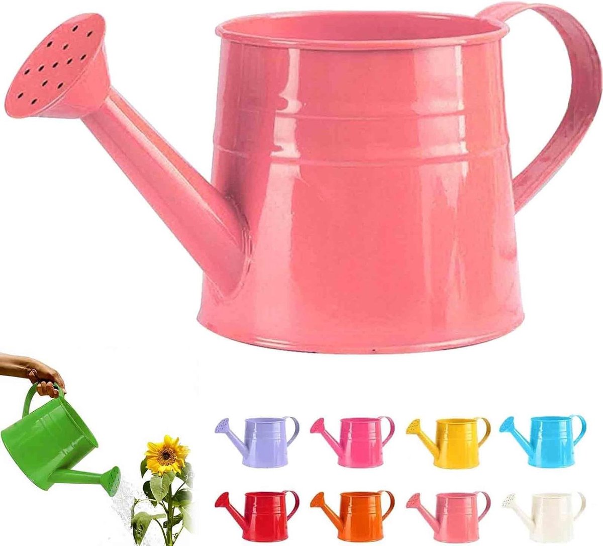 Metalen Gieter - Waterkan Sproeier - Planten Water Geven - Lange Nauwkeurige Tuit - 1 Liter - Roze