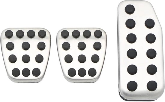 Pedaal Covers - Auto Interieur - Verbeter Rijervaring - Antislip Rubber - 1 Set - Zilver Zwart — afbeelding 5
