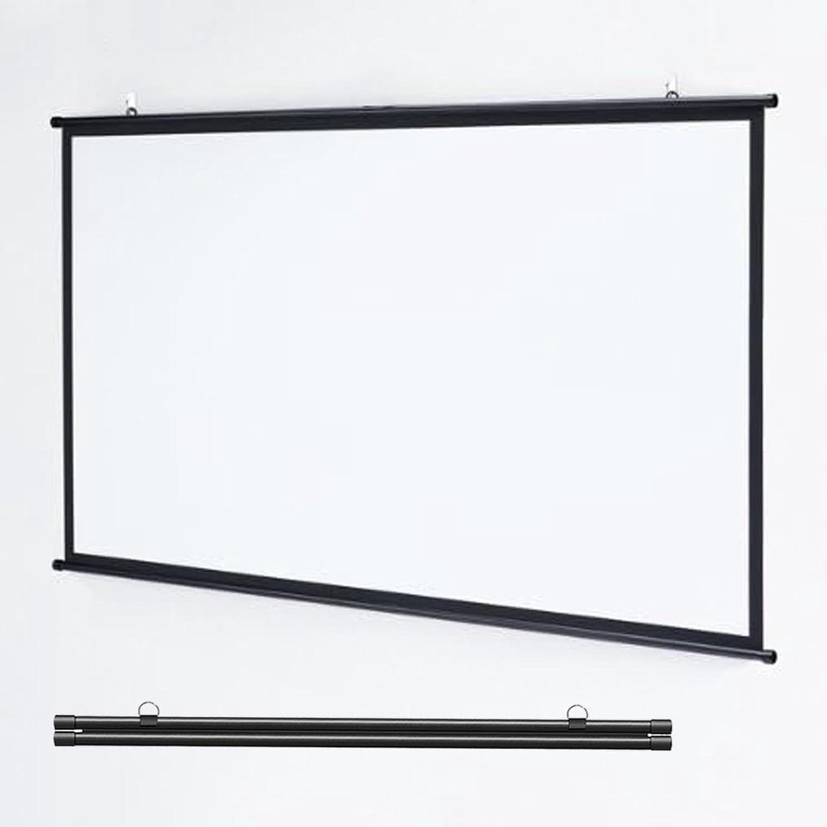 Projectiescherm - Oprolbaar Scherm - Thuisbioscoop Films - Handmatig Oprolbaar - 60 Inch - Wit