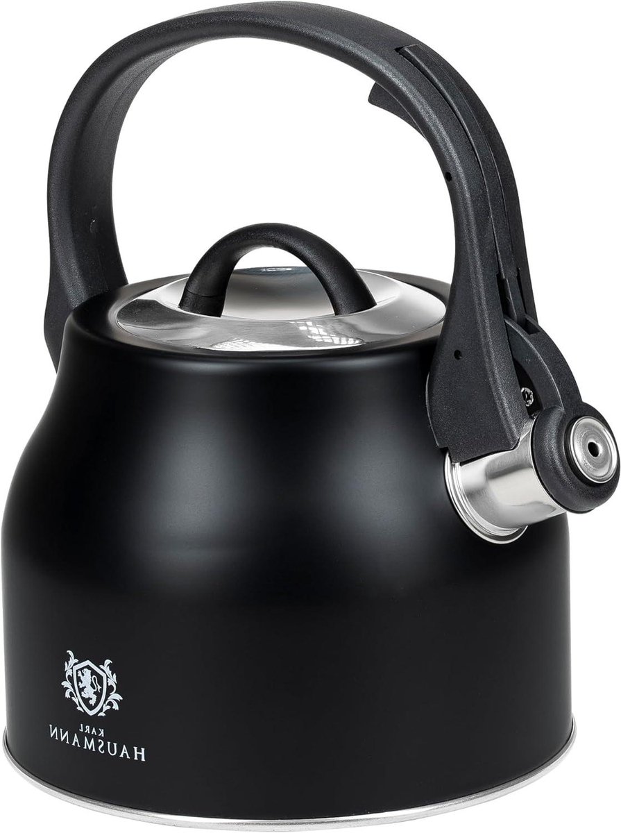 Waterkoker met Fluit - Theepot Koken - Snel Water Koken - Koel Handvat - 2.3 Liter - Zwart