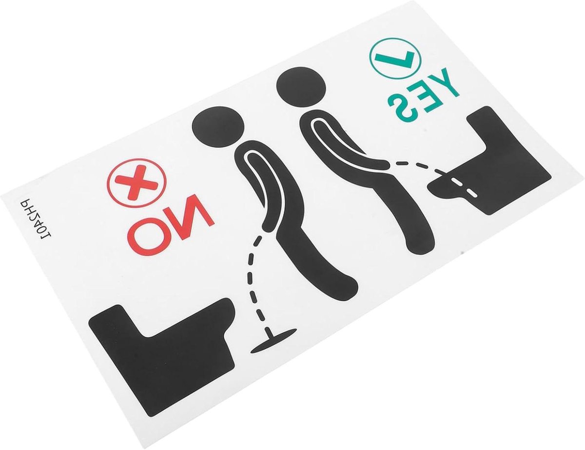 Toilet Sticker - Urinal Target - Hygiëne Bevorderen - Creatief Ontwerp - 30 x 17 cm - Mult