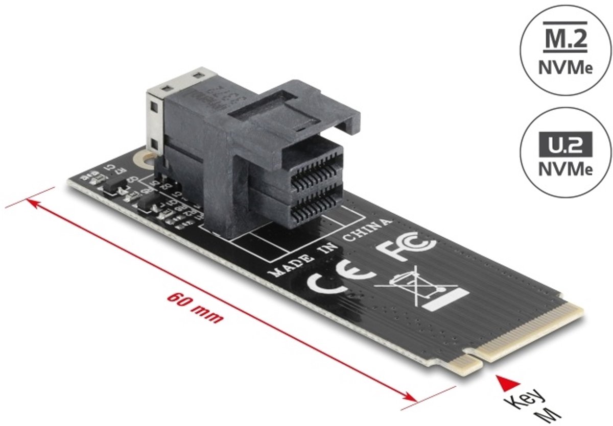 Delock Adapter M.2 Key M to SFF-8643 NVMe 2260