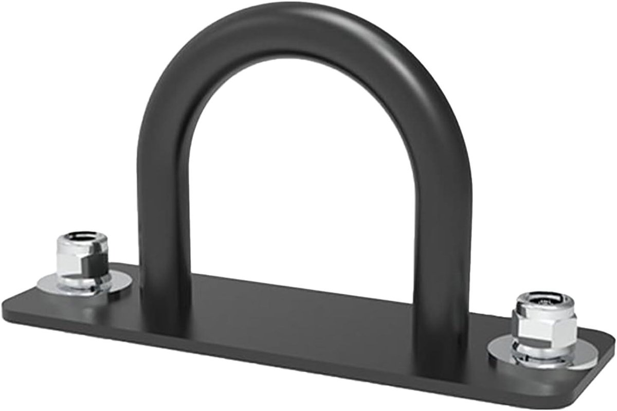 Bevestigingsbeugel - Muurhanger Ring - Kracht Training - Heavy Duty Staal - 13x6x10cm - Zwart