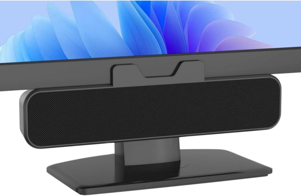 PC Luidspreker - USB Speaker - Bureau Geluid - Monitor Clip - 10W - Zwart