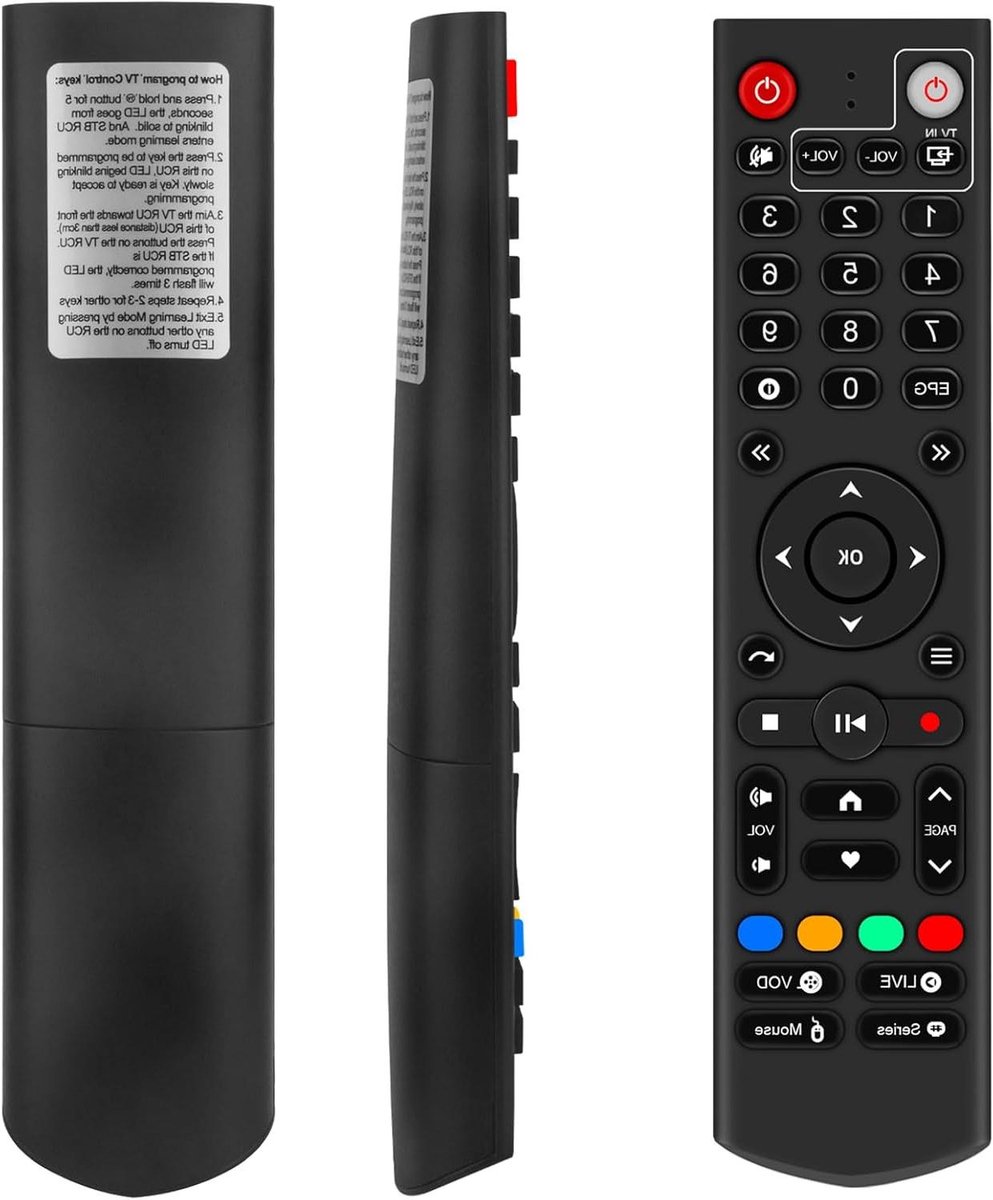 Afstandsbediening - Reserve Bediening - TV Bediening - Directe Werking - 10 Meter Bereik - Zwart