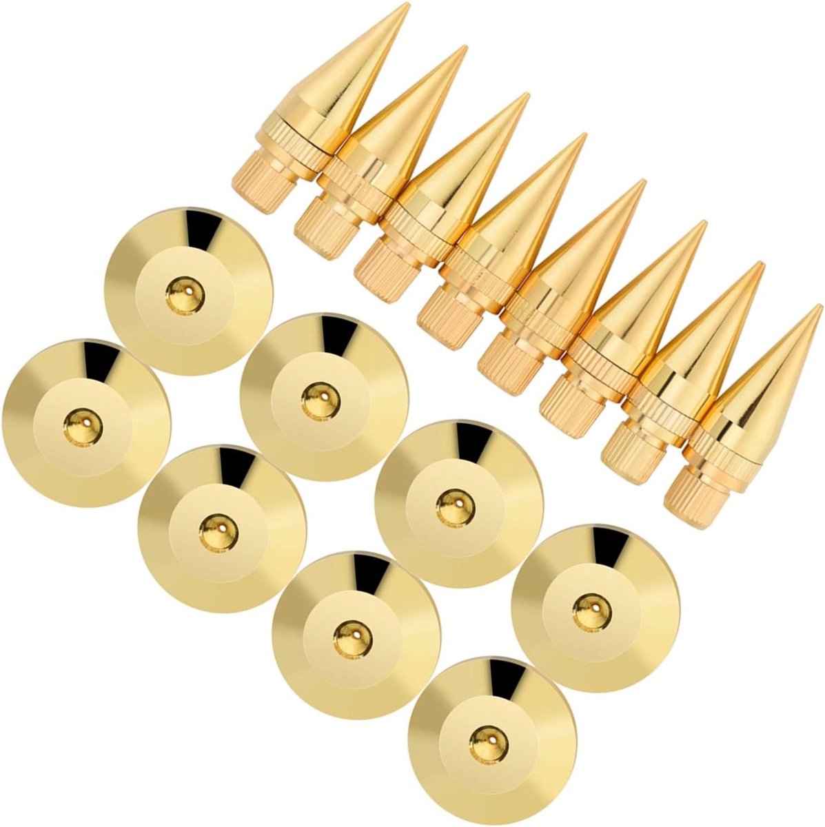 Luidspreker Spikes - Isolatie Voeten - Trillingen Dempen - Verstelbare Hoogte - M6 36x6mm - Goud