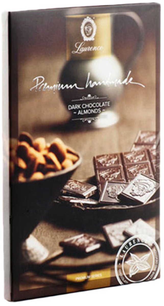 Pure chocolade met amandelen Laurence, 80 g
