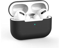 Hoesje geschikt voor Apple AirPods Pro - Siliconen case - AirPods cover - Protective case - Beschermhoes - Hoes oortjes - Softcase - Oplaadcase bescherming - Krasbestendig - Zwart - 1 stuk - Jony