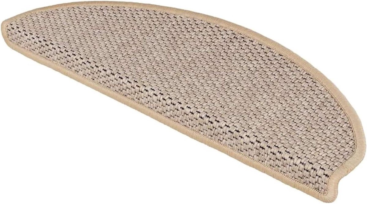 Trapmatten Set - Antislip Treden - Veilig Traplopen - Zelfklevend Sisal Look - 15 Stuks - Lichtbeige