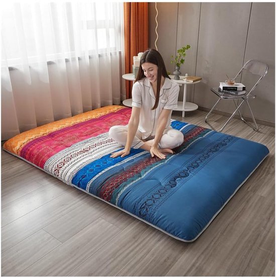Japanse vloermatras - Tatamimat opvouwbaar - Comfortabel slapen - Verdikte vulling - 90x200cm - C — afbeelding 5