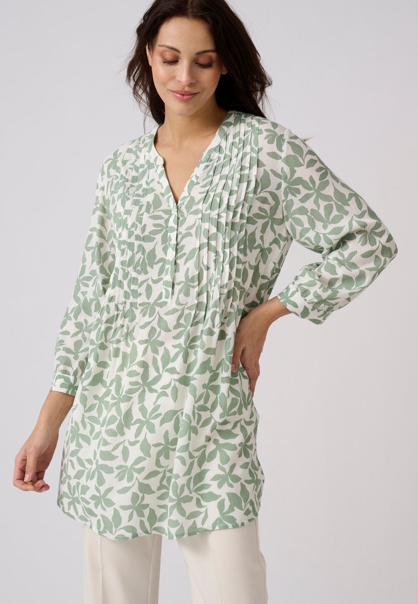 Damart - Tuniek van zuivere viscose crêpe - Dames - Groen - 52