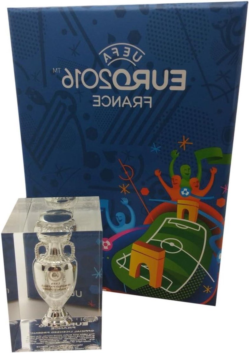Trofee Replica - Miniatuur Beker - Sport Prijs - Acryl Blok - 45 mm - Zilverkleurig