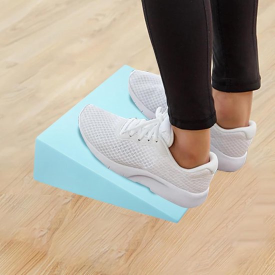 Squat Wedge - Yoga Foam - Spierversterking - Antislip Ontwerp - 32.5 x 30 x 9 cm - Blauw — afbeelding 4