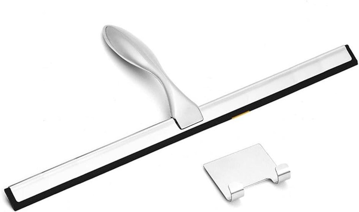 Douche Raam Wisser - Glas Schraper - Streeploos Reinigen - Roestvrij Staal - 10 tot 14 Inch - Zilver