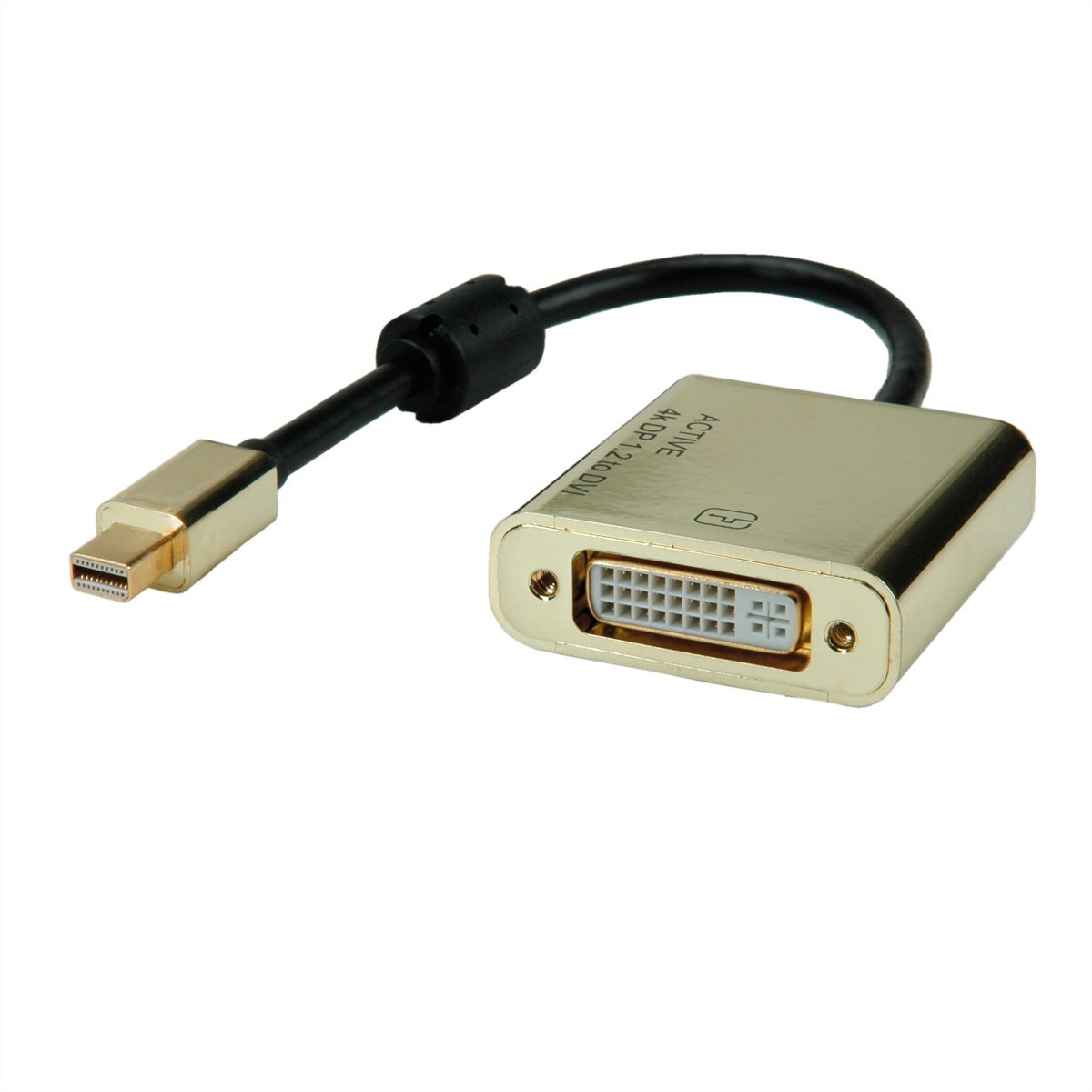 ROLINE 12.03.3176 video kabel adapter 0,1 m Mini DisplayPort DVI-D Goud